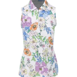 Sofibella UV Feather Sleeveless Shirt Polo Short Sleeve Golf Apparel