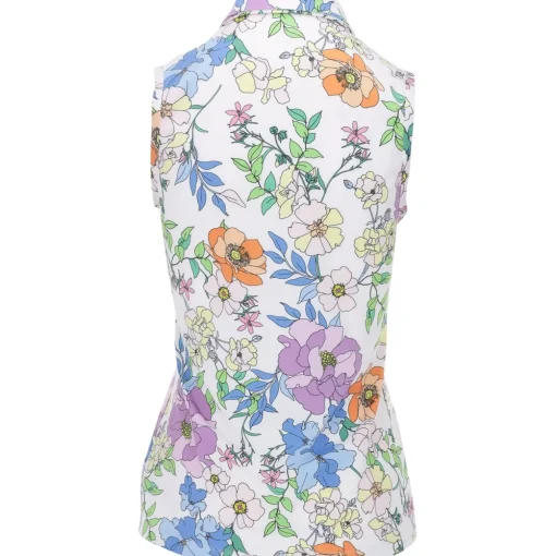Sofibella UV Feather Sleeveless Shirt Polo Short Sleeve Golf Apparel