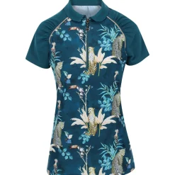 SwingDish Grace Print Shirt Polo Short Sleeve Golf Apparel