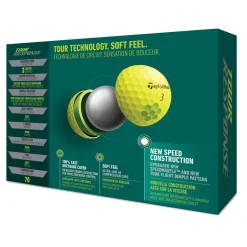 TaylorMade Tour Response Yellow 2022 Tour Golf Balls