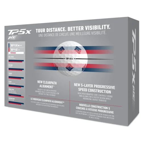 TaylorMade TP5x Pix 3.0 USA Tour Golf Balls