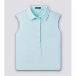 Turtleson Cara Stripe Performance Sleeveless Shirt Polo Short Sleeve Golf Apparel