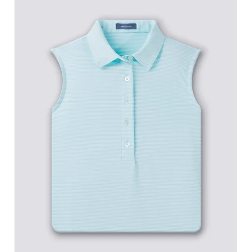 Turtleson Cara Stripe Performance Sleeveless Shirt Polo Short Sleeve Golf Apparel
