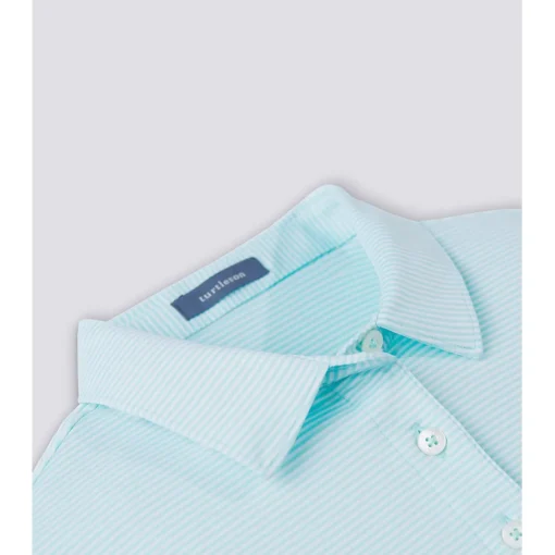 Turtleson Cara Stripe Performance Sleeveless Shirt Polo Short Sleeve Golf Apparel
