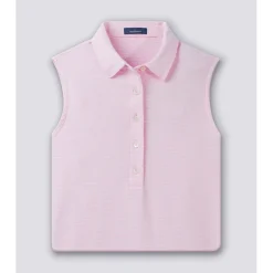 Turtleson Cara Stripe Performance Sleeveless Shirt Polo Short Sleeve Golf Apparel
