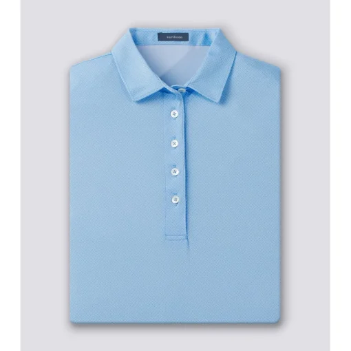 Turtleson Clare Mini Diamond Jacquard Performance Shirt Polo Short Sleeve Golf Apparel