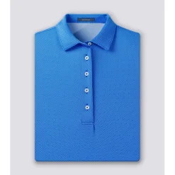 Turtleson Clare Mini Diamond Jacquard Performance Shirt Polo Short Sleeve Golf Apparel