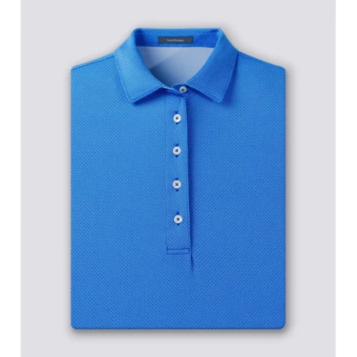 Turtleson Clare Mini Diamond Jacquard Performance Shirt Polo Short Sleeve Golf Apparel