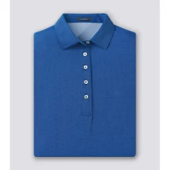 Turtleson Clare Mini Diamond Jacquard Performance Shirt Polo Short Sleeve Golf Apparel