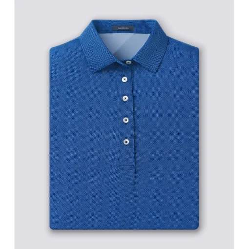 Turtleson Clare Mini Diamond Jacquard Performance Shirt Polo Short Sleeve Golf Apparel