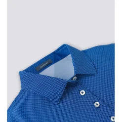 Turtleson Clare Mini Diamond Jacquard Performance Shirt Polo Short Sleeve Golf Apparel