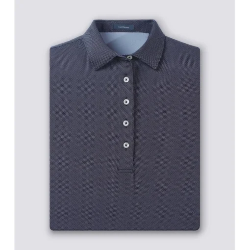 Turtleson Clare Mini Diamond Jacquard Performance Shirt Polo Short Sleeve Golf Apparel