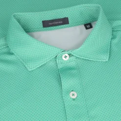 Turtleson Clarence Mini Diamond Jacquard Performance Shirt Polo Short Sleeve Golf Apparel