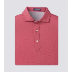 Turtleson Clarence Mini Diamond Jacquard Performance Shirt Polo Short Sleeve Golf Apparel