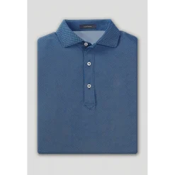 Turtleson Clarence Mini Diamond Jacquard Performance Shirt Polo Short Sleeve Golf Apparel