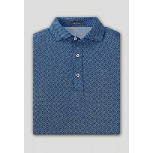Turtleson Clarence Mini Diamond Jacquard Performance Shirt Polo Short Sleeve Golf Apparel