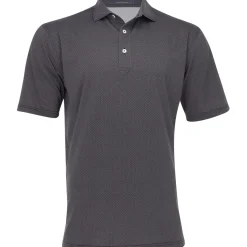 Turtleson Clarence Mini Diamond Jacquard Performance Shirt Polo Short Sleeve Golf Apparel