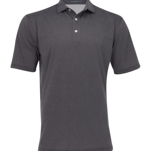 Turtleson Clarence Mini Diamond Jacquard Performance Shirt Polo Short Sleeve Golf Apparel
