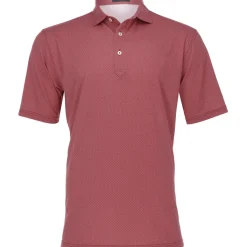 Turtleson Clarence Mini Diamond Jacquard Performance Shirt Polo Short Sleeve Golf Apparel