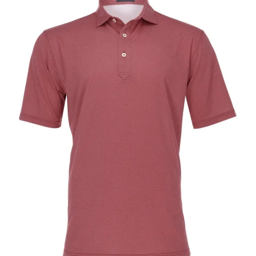 Turtleson Clarence Mini Diamond Jacquard Performance Shirt Polo Short Sleeve Golf Apparel