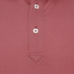 Turtleson Clarence Mini Diamond Jacquard Performance Shirt Polo Short Sleeve Golf Apparel