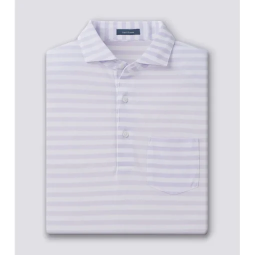 Turtleson Cole Cotton Stripe Performance Shirt Polo Short Sleeve Golf Apparel