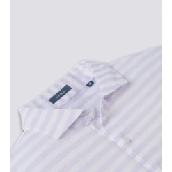 Turtleson Cole Cotton Stripe Performance Shirt Polo Short Sleeve Golf Apparel
