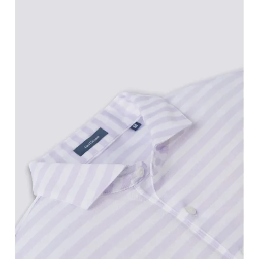 Turtleson Cole Cotton Stripe Performance Shirt Polo Short Sleeve Golf Apparel