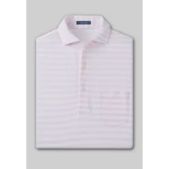 Turtleson Cole Cotton Stripe Performance Shirt Polo Short Sleeve Golf Apparel