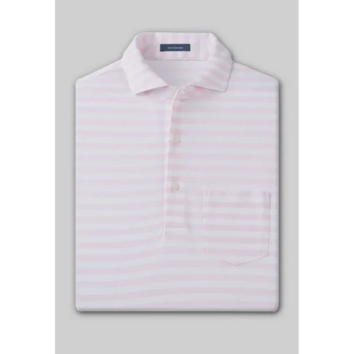 Turtleson Cole Cotton Stripe Performance Shirt Polo Short Sleeve Golf Apparel