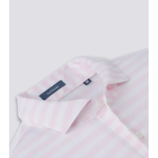 Turtleson Cole Cotton Stripe Performance Shirt Polo Short Sleeve Golf Apparel