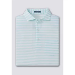 Turtleson Cole Cotton Stripe Performance Shirt Polo Short Sleeve Golf Apparel