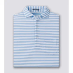 Turtleson Cole Cotton Stripe Performance Shirt Polo Short Sleeve Golf Apparel