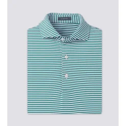 Turtleson Cooper Stripe Performance Shirt Polo Short Sleeve Golf Apparel