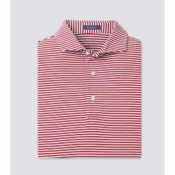Turtleson Cooper Stripe Performance Shirt Polo Short Sleeve Golf Apparel