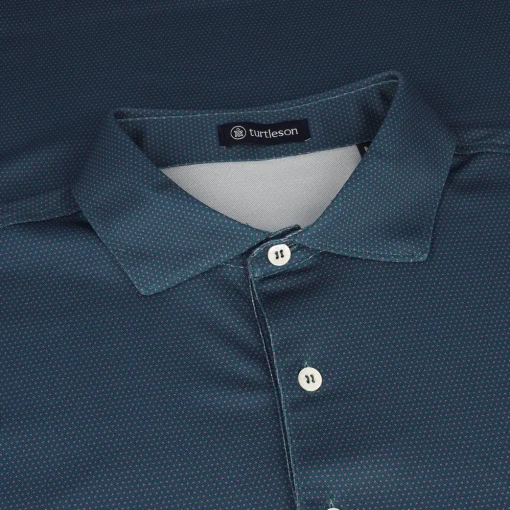 Turtleson Cyrus Dot Pique Performance Shirt Polo Short Sleeve Golf Apparel