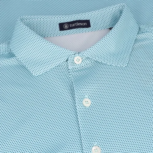 Turtleson Cyrus Dot Pique Performance Shirt Polo Short Sleeve Golf Apparel