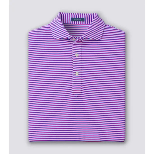 Turtleson Dean Stripe Performance Shirt Polo Short Sleeve Golf Apparel