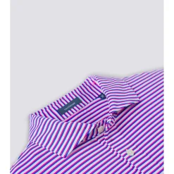 Turtleson Dean Stripe Performance Shirt Polo Short Sleeve Golf Apparel