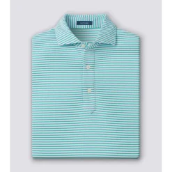 Turtleson Dean Stripe Performance Shirt Polo Short Sleeve Golf Apparel