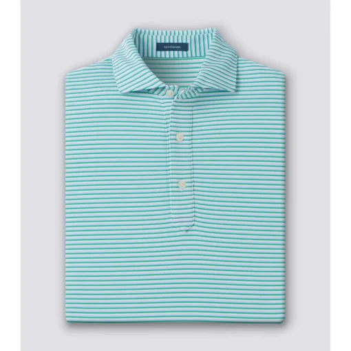 Turtleson Dean Stripe Performance Shirt Polo Short Sleeve Golf Apparel