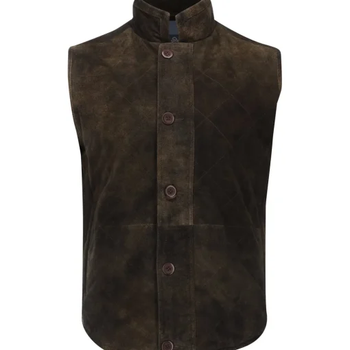 Turtleson Draper Suede Outerwear Vest Golf Apparel