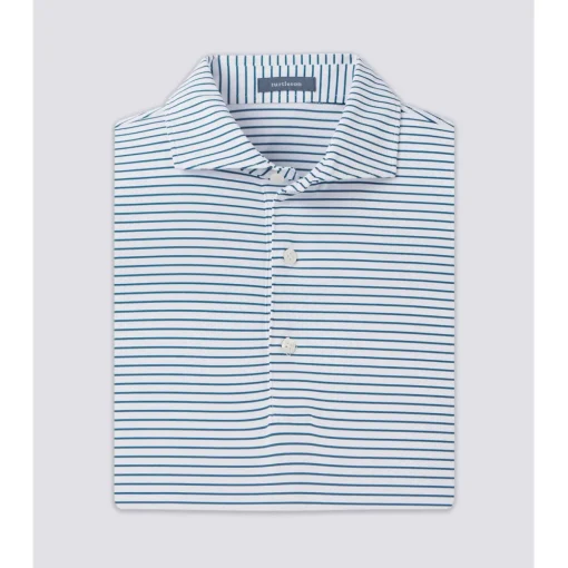 Turtleson Dylan Stripe Performance Shirt Polo Short Sleeve Golf Apparel