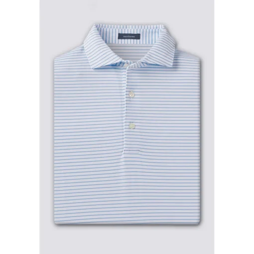Turtleson Dylan Stripe Performance Shirt Polo Short Sleeve Golf Apparel