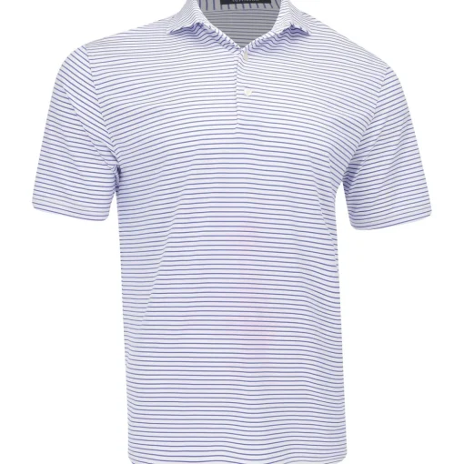 Turtleson Dylan Stripe Performance Shirt Polo Short Sleeve Golf Apparel