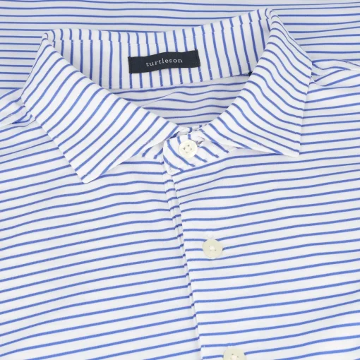 Turtleson Dylan Stripe Performance Shirt Polo Short Sleeve Golf Apparel