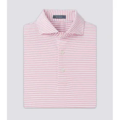 Turtleson Dylan Stripe Performance Shirt Polo Short Sleeve Golf Apparel