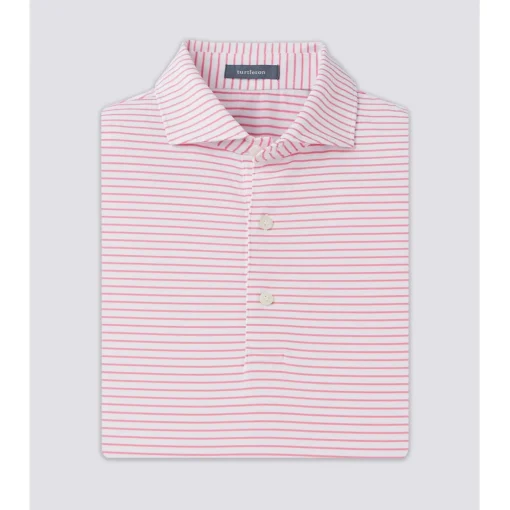 Turtleson Dylan Stripe Performance Shirt Polo Short Sleeve Golf Apparel