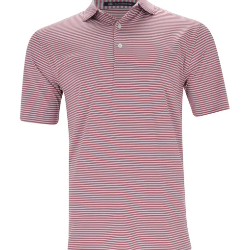 Turtleson Edward Stripe Performance Shirt Polo Short Sleeve Golf Apparel