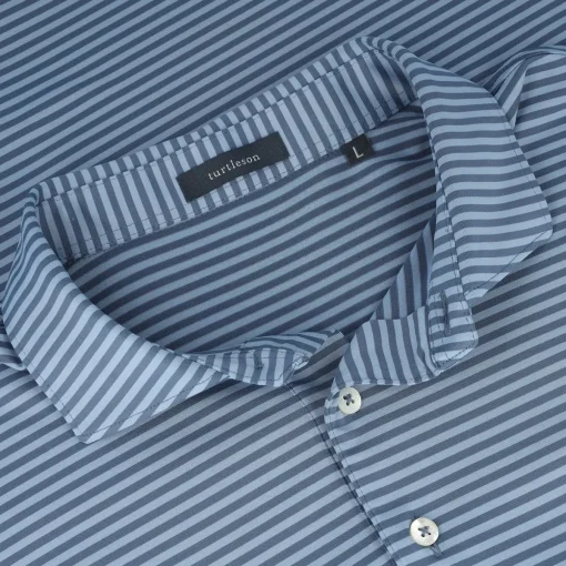 Turtleson Edward Stripe Performance Shirt Polo Short Sleeve Golf Apparel